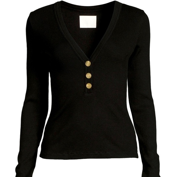 Citizens of Humanity Scarlett Ribbed Henley. Size small - Picture 1 of 6